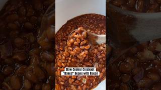 Slow Cooker Crockpot Baked Beans with Bacon [upl. by Marjie]