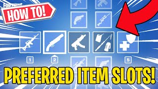 HOW to TURN ONCREATE PREFERRED ITEM SLOTS in Fortnite Chapter 2 Season 7 [upl. by Carberry]