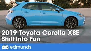 2019 Toyota Corolla Hatchback XSE Review  Shift Into Fun  Edmunds [upl. by Aynekal]