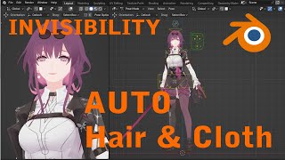 Blender Rigging AUTO Cothe And Invisibility [upl. by Kcirej]