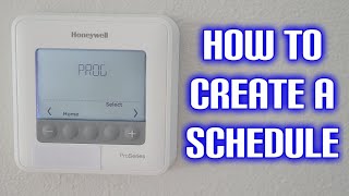 Honeywell Pro Series Thermostat How To Create A Schedule [upl. by Whitford]