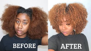 HOW TO DYE YOUR HAIR HONEY BLONDE  NO BLEACH  DIY  NATURAL HAIR [upl. by Eeryt]