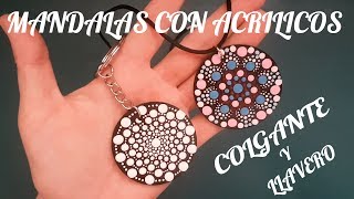 Como pintar mandalas con acrílicos 5  Colgante y llavero [upl. by Donnamarie504]