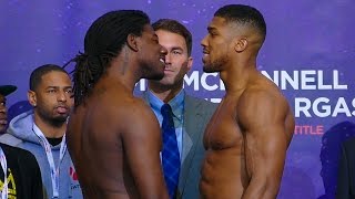 Anthony Joshua vs Charles Martin  FACE OFF  WEIGH IN [upl. by Stokes]