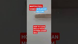 HOW TO CLEAN MOULD OFF SHOWER SCREEN SEAL [upl. by Anabal]