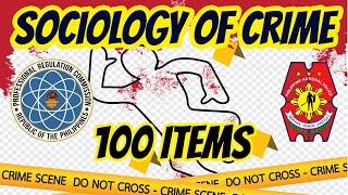 Sociology Of Crime  Criminology Board Exam Reviewer  100 Items [upl. by Orwin]