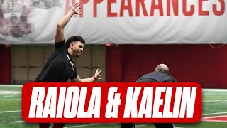 Nebraska Football QBs Dylan Raiola and Daniel Kaelin throw at Nebraska Pro Day I HuskerOnline I GBR [upl. by Lowis626]