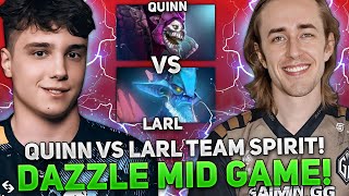 QUINN vs LARL TEAM SPIRIT  WHO IS STRONGER  QUINN picked DAZZLE MID on HIGH MMR [upl. by Kaehpos]