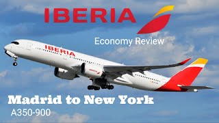 Review  Iberia A350900  Madrid to New York  Economy [upl. by Publias963]