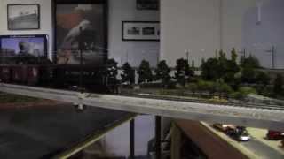 HO Model Railroad PRR E44 4404 Hauling Mixed Freight under Catenary [upl. by Schell]