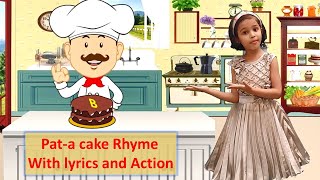 Pat A Cake Song with action  English Rhyme for kids [upl. by Arrehs]