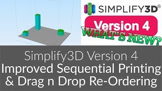 Simplify3D Version 4  Improved Sequential Printing amp Drag n Drop Reordering [upl. by Kcirted923]