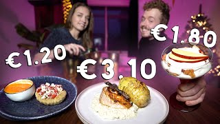 €6 BUDGET 3 gangen KERSTMENU 😍  Vet Gezellig Eten [upl. by Ohara]