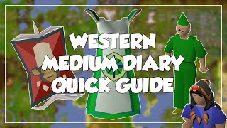 Western Provinces Medium Diary Quick Guide  Old School RunescapeOSRS [upl. by Anivram]