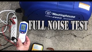 Full Video Testing Noise And Power Output On Westinghouse iGen 2500 [upl. by Erodaeht]