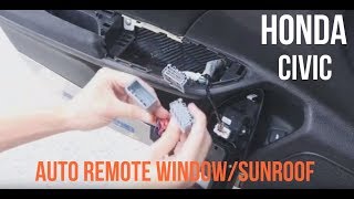 Honda  REMOTE key OPENclose WINDOWmirrorSUNROOF window MODULE retrofit 🛠 [upl. by Ettelimay319]