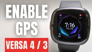 Fitbit Versa 4 amp 3  Turn on GPS tracking for Exercises  Walking [upl. by Airotna490]