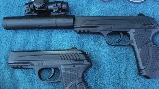 Gamo PT85 Socom Air Pistol Modification to Make it More Accurate [upl. by Aekerly949]