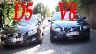 S80 V8 vs D5 BiTurbo  most powerful Volvo S80s race [upl. by Ardnuhs]