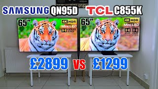 Samsung QN95D vs TCL C855K 2024 Ultimate Mini LED TV Showdown [upl. by Ambrosius]