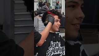 Curly hair with fade barber barbering fade [upl. by Maridel205]