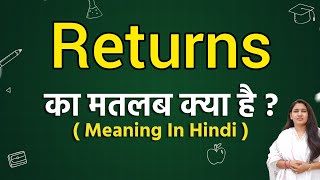 Returns meaning in hindi  Returns ka matlab kya hota hai  Word meaning [upl. by Anekam]