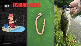 Worm Hooks for Bass Fishing Hooks Fishing Hooks Freshwater Eagle Claw Fishing Hooks Bass [upl. by Ileyan]