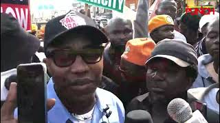 October1protest Sowore at the protest ground at Ikeja under bridge Lagos [upl. by Dorrahs241]