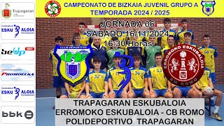 JORNADA 06 CD TRAPAGARAN vs ERROMOKO ESKUBALOIA  CB ROMO [upl. by Ecienaj]