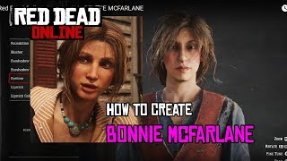 Red Dead Online How to create BONNIE MACFARLANE [upl. by Hayouqes]