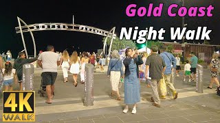 4k Night Walk  Gold Coast Australia  Friday 11 October 2024 [upl. by Grizelda]