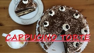 CAPPUCINO TORTE mit Ferrero Rocher  Rocher Torte  Kaffeesahne Torten Rezept [upl. by Cl]