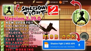 UPDATE Shadow Fight 2 MOD APK 2024 Version 2390  Max Level 52 amp Unlock All Weapons  100 WORK [upl. by Imij]