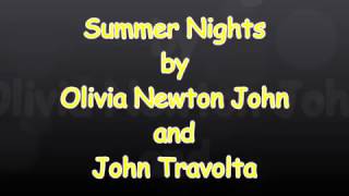 Summer Nights with lyrics Olivia Newton John and John Travolta [upl. by Hsirehc532]