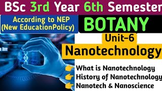 BSc 6th Semester Botany 1st PaperNanotechnology in HindiHistory of NanotechnologyNanotechnology [upl. by Ylrehc]