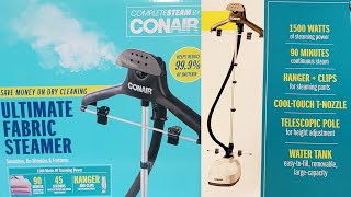 CONAIR ULTIMATE FABRIC STEAMER UNBOXING  2024 [upl. by Erin]