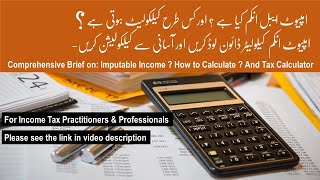 How to Calculate Imputable Income  Imputable Income [upl. by Naginarb674]