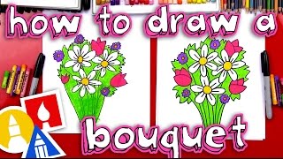 How To Draw A Flower Bouquet [upl. by Welker]