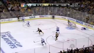 Matt Bartkowski wrister goal 10 May 13 2013 Toronto Maple Leafs vs Boston Bruins NHL Hockey [upl. by Wilkie751]