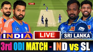 🔴 Live IND Vs SL 3rd ODI  Live Scores amp Commentary  India Vs Sri Lanka  1st Innings [upl. by Acinorrev]