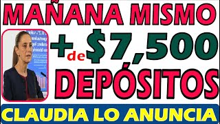 💸 DE 7 MIL 500💵COMUNICADO DE OFICIAL DE CLAUDIA💣¡DEPÓSITOS BIENESTAR♨️¡ATENCIÓN ADULTOS MAYORES [upl. by Leacock]