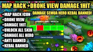 AUTO WINSTREAK  CHEAT DAMAGE 1 HIT BRUTAL MAP HACK DRONE VIEW MOBILE LEGENDS TERBARU 2024 [upl. by Pedaias675]