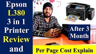 Epson L380 Printer Review After 3 Month of Use  Per Page Cost   Should You Buy it or NOT [upl. by Atnes]