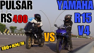 AyushVerma RS 400 VS YAMAHA R15 V4🔥 Performance Test🔥 [upl. by Karon]