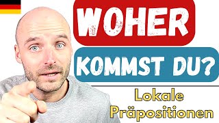 lokale Präpositionen für die Frage Woher  Deutsch lernen A2 B1 B2 [upl. by Enneicul]