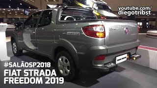 Fiat Strada Freedom 2019 ft Auto Direto  Salão do Automóvel 2018 [upl. by Ymerej443]