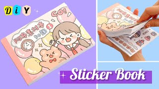 DIY Cute Sticker Book  How to make a sticker book at home  Handmade sticker book [upl. by Ellehsyt]