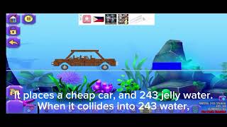 What happens if a car collides into jelly water in Water Physics Simulation [upl. by Kiele]