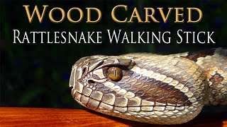 Carving and Painting a Rattlesnake Walking Stick [upl. by Nnhoj362]