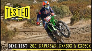 Bike Test 2021 Kawasaki KX450X amp KX250X Review [upl. by Farlie]